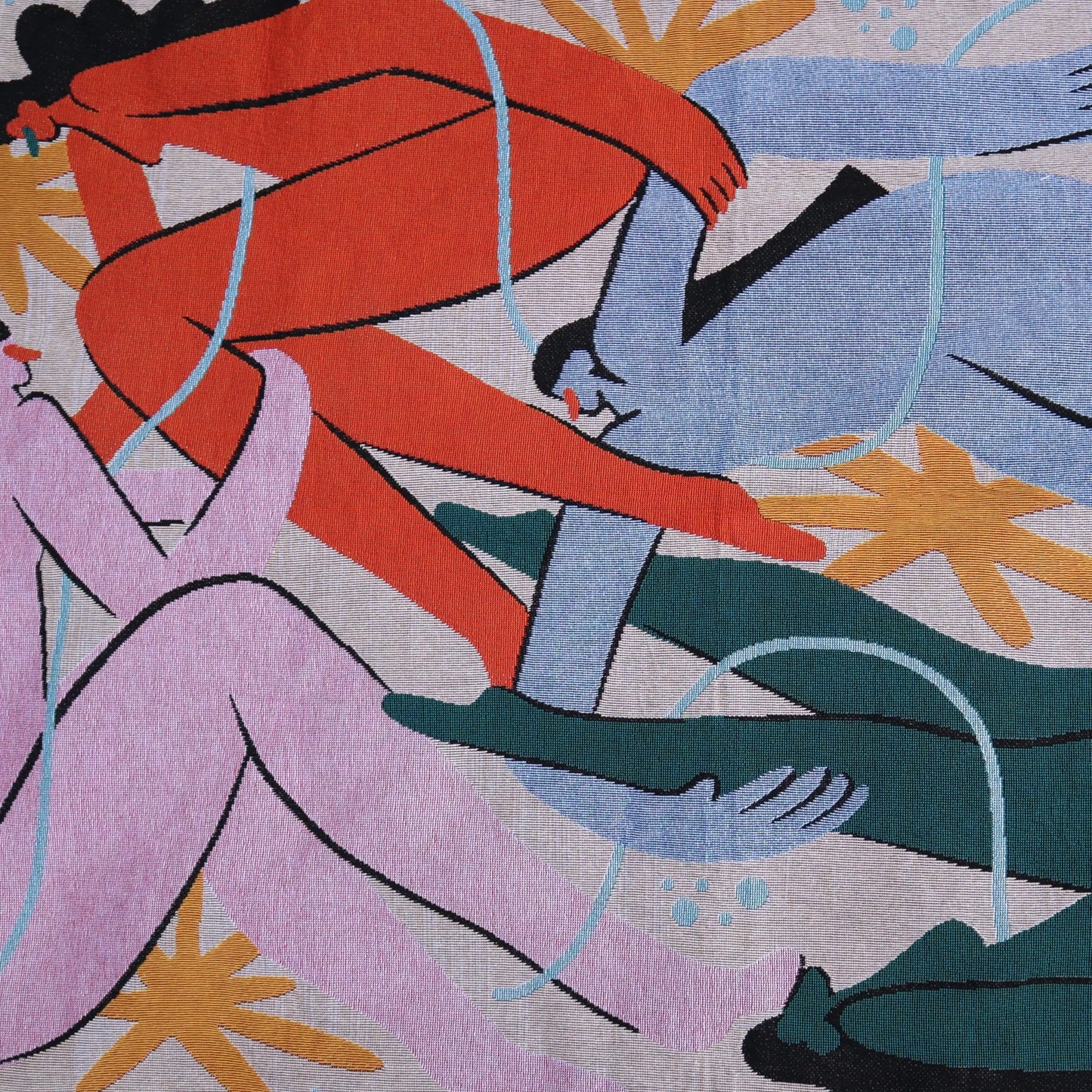 cotton throw front close up